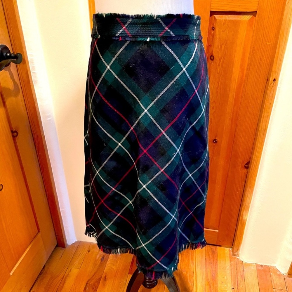 J. Crew Tartan Wool Skirt